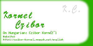 kornel czibor business card